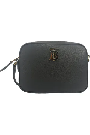 Burberry Torebki, Kobieta, Szary, ONE SIZE, Skóra, Mała torebka listonoszka z logo TB