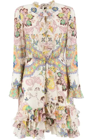 Etro Sukienki, Kobieta, Wielobarwność, M, Bohemian Paisley Silk Midi Dress