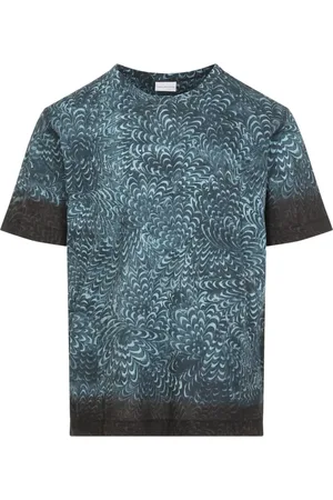 DRIES VAN NOTEN Koszulki, Mężczyzna, Niebieski, S, Bawełna, Hubba T-shirt