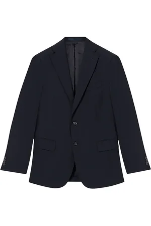 Brooks Brothers Kurtki, Mężczyzna, Niebieski, 2XL, Wełna, Marynarka z dziewiczej wełny