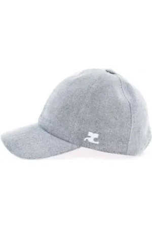 Courrèges Akcesoria, unisex, Wielobarwność, M, Dżinsowa Czapka z Daszkiem