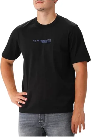 C.P. Company Koszulki, Mężczyzna, Czarny, XL, Bawełna, Czarny bawełniany T-shirt