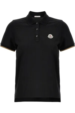 Moncler Koszulki, Kobieta, Czarny, S, Czarna Koszulka Damska
