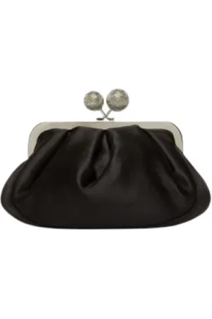 Max Mara Torebki, Kobieta, Czarny, ONE SIZE, Bawełna, Emmy Small Pasticcino Bag
