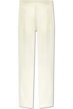Emporio Armani Spodnie, Kobieta, Biały, XS, Termoaktywne spodnie dresowe Double Jersey o luźnym kroju
