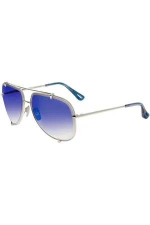 DITA EYEWEAR Akcesoria, unisex, Szary, ONE SIZE, Srebrno-Niebieskie Okulary Przeciwsłoneczne Talon
