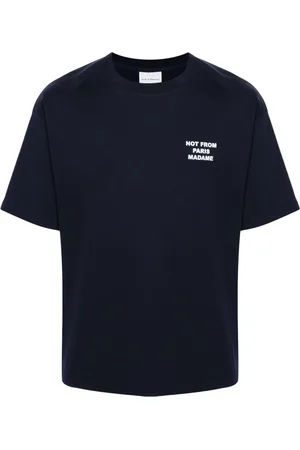 Drôle de Monsieur Koszulki, Mężczyzna, Niebieski, L, Bawełna, Niebieski T-Shirt
