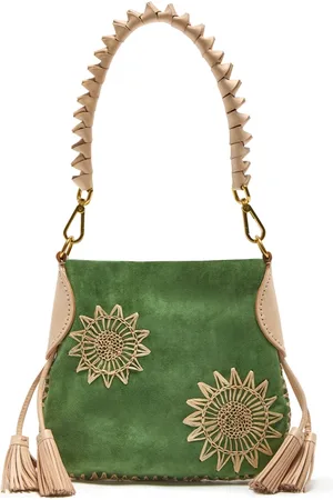 Maliparmi Torebki, Kobieta, Zielony, ONE SIZE, Zamsz, Mini Hobo Suede Bag
