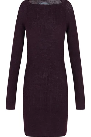 Cortana Sukienki, Kobieta, Fioletowy, S, Wełna, Alpaca Merino Mini Dress