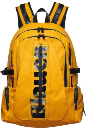 Blauer Torebki, unisex, Żółty, ONE SIZE, Poliester, Żółty plecak z czarnym logo