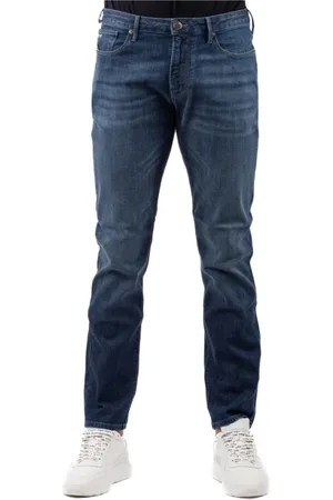 Emporio Armani Jeansy, Mężczyzna, Niebieski, W38, Bawełna, Dżinsy Slim-fit