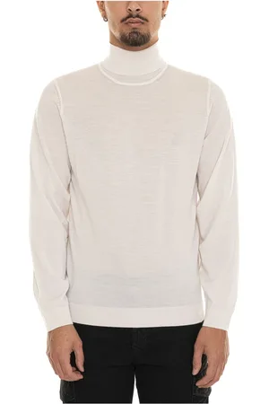 HUGO BOSS Swetry, Mężczyzna, Beżowy, XL, Wełna, Golf z wszytym logo