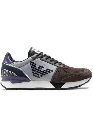 Emporio Armani Buty, Mężczyzna, Szary, 43 EU, Skóra, Sneakersy