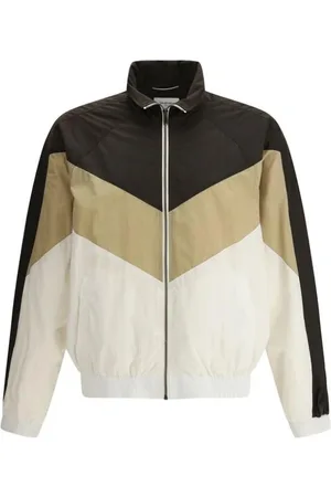 Saint Laurent Kurtki, Mężczyzna, Wielobarwność, M, Sportowa Kurtka w Blokach Kolorów