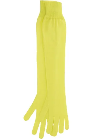 ERMANNO SCERVINO Akcesoria, Kobieta, Żółty, S, Stylowe Rękawiczki