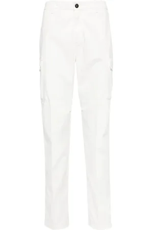 ELEVENTY Spodnie, Mężczyzna, Biały, W36, Bawełna, Spodnie Slim-fit