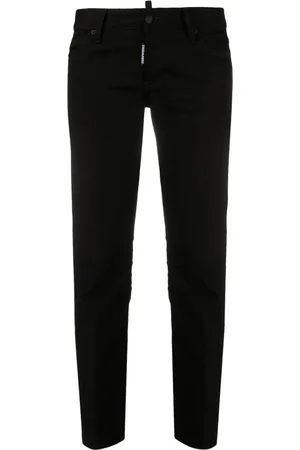 Dsquared2 Jeansy, Kobieta, Czarny, S, Bawełna, Icon Skinny Cropped Jeansy