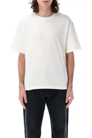 Saint Laurent Koszulki, Mężczyzna, Biały, M, Bawełna, T-shirt z okrągłym dekoltem