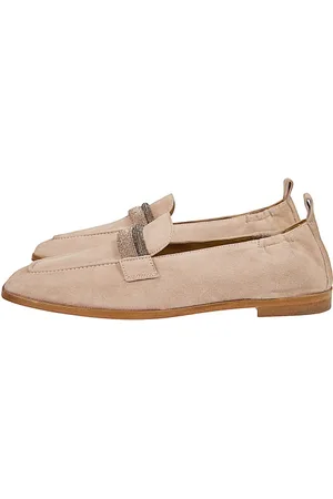 ELEVENTY Buty, Kobieta, Różowy, 39 EU, Zamsz, Mokasyn z Cyrkoniami z Zamszu