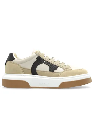 Salvatore Ferragamo Buty, Mężczyzna, Beżowy, 42 EU, Skóra, Buty sportowe `Cassina`