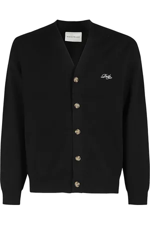 Drôle de Monsieur Swetry, Mężczyzna, Czarny, S, Wełna, Funny Cardigan
