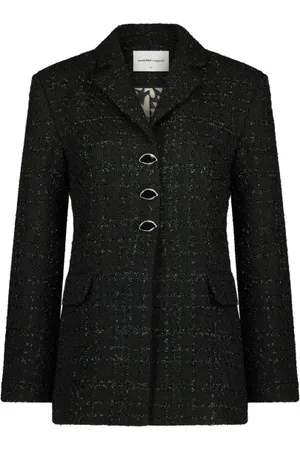 Fabienne Chapot Kurtki, Kobieta, Czarny, XL, Tweed, Żakiet Cher Tweed