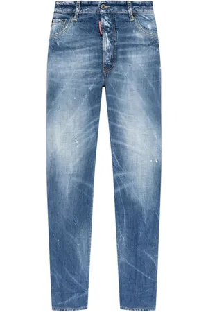 Dsquared2 Jeansy, Mężczyzna, Niebieski, L, Pudrowe Spodnie z Zwężaną Nogawką