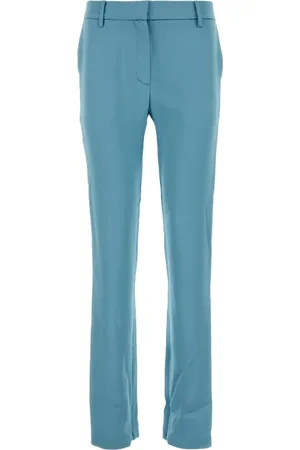 MAGDA BUTRYM Spodnie, Kobieta, Niebieski, S, Bawełna, Spodnie Pantalone Trousers