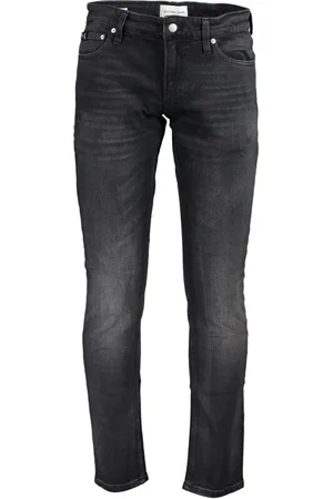 Calvin Klein Jeansy, Mężczyzna, Czarny, W32 L32, Denim, Czarne jeansy denim