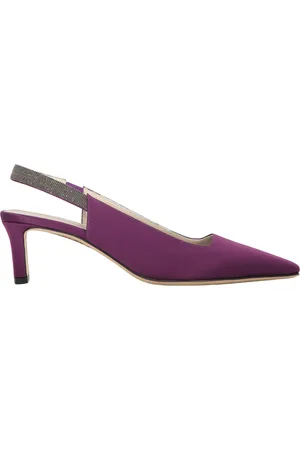 Fabiana Filippi Buty, Kobieta, Fioletowy, 38 EU, Koralikowe Pointy-Toe Slingbacks