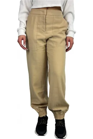Kaos Spodnie, Kobieta, Beżowy, L, Męskie Spodnie Casual
