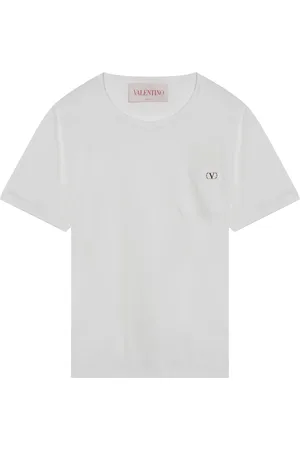 VALENTINO GARAVANI Koszulki, Mężczyzna, Biały, L, Bawełna, T-shirt z krótkim rękawem i okrągłym dekoltem