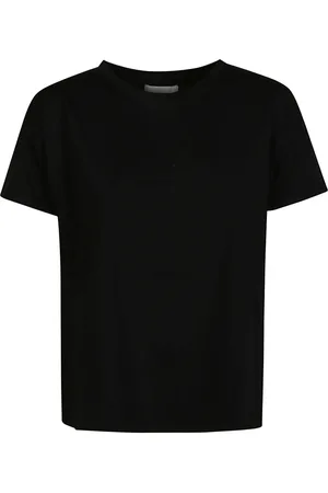 Loulou Studio Koszulki, Kobieta, Czarny, XS, Bawełna, Basiluzzo Casual Tee