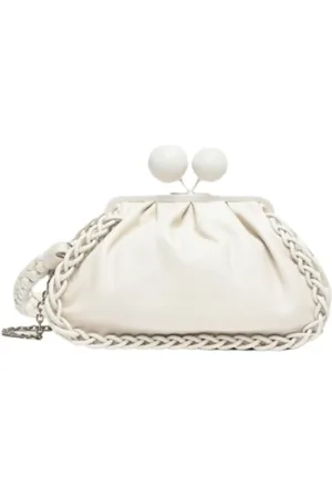 Max Mara Torebki, Kobieta, Biały, ONE SIZE, Skóra, Medium Pasticcino Bag