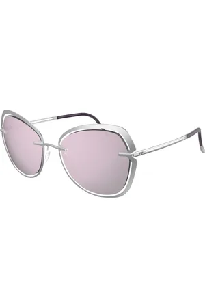 Silhouette Akcesoria, Kobieta, Szary, ONE SIZE, Okulary przeciwsłoneczne Grace 8180 Srebrny/Fioletowy