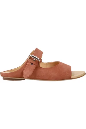 Premiata Buty, Kobieta, Czerwony, 39 EU, Zamsz, Bebè Sabot z zamszową sprzączką i wysokim obcasem
