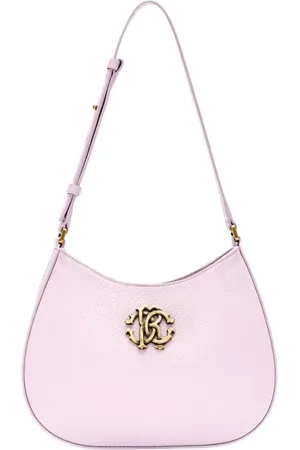 Roberto Cavalli Torebki, Kobieta, Różowy, ONE SIZE, Skóra, Torebka na ramię Monogram RC z górnym uchwytem