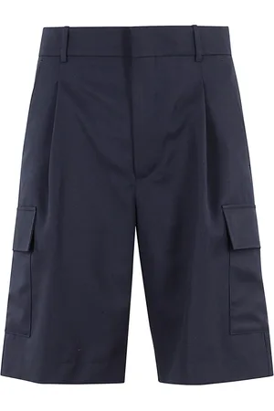Drôle de Monsieur Szorty, Mężczyzna, Niebieski, M, Wełna, Cargo Wool Shorts