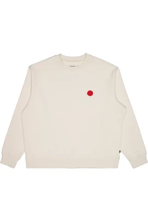 Thinking Mu Bluzy, Mężczyzna, Biały, L, Bawełna, Organiczna Bawełna Zachód Słońca Leon Bluza