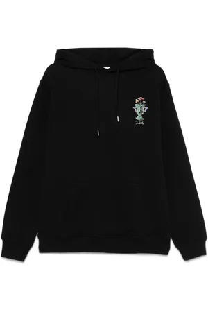 Drôle de Monsieur Bluzy, Mężczyzna, Czarny, M, Bawełna, Czarna bluza z kapturem i kieszenią typu kangur