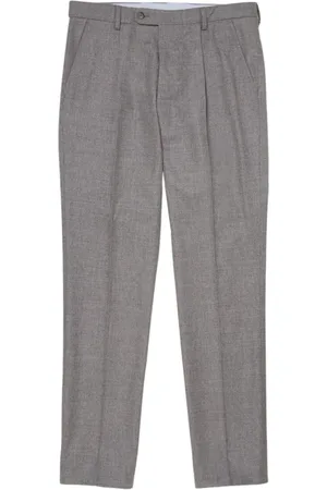 Brooks Brothers Spodnie, Mężczyzna, Szary, W34, Wełna, Wełniane spodnie garniturowe