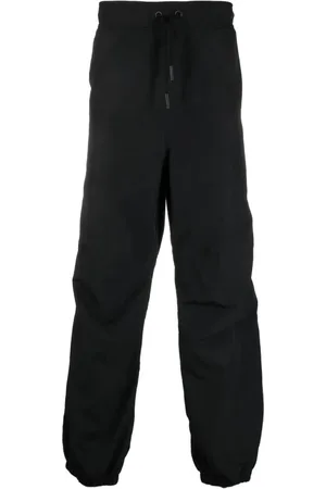 MARCELO BURLON Spodnie, Mężczyzna, Czarny, XL, Nylon, Nylonowe Czarne Spodnie Dresowe Aktywne