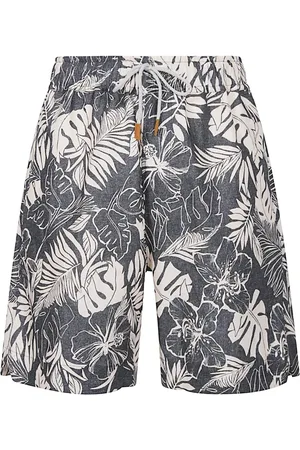 ELEVENTY Szorty, Mężczyzna, Wielobarwność, W31, Len, Lniane Szorty Bermuda Jogger