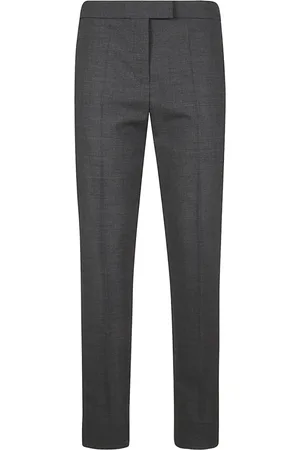 ELEVENTY Spodnie, Kobieta, Szary, L, Wełna, Spodnie Slim Fit z Mieszanki Wełny