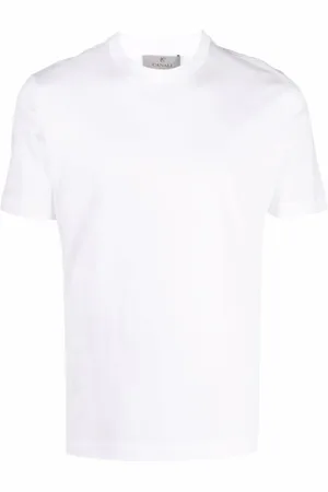 CANALI Koszulki, Mężczyzna, Biały, 4XL, Bawełna, Stylowy T-shirt bawełniany Made in Italy