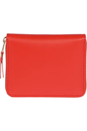 Comme des Garçons Akcesoria, unisex, Czerwony, ONE SIZE, Skóra, Klasyczny skórzany portfel