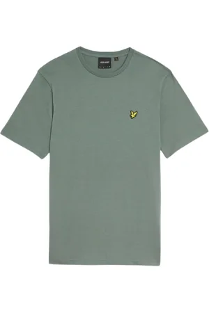 Lyle & Scott Koszulki, Mężczyzna, Zielony, 2XS, Jednokolorowy Ciemnozielony T-shirt