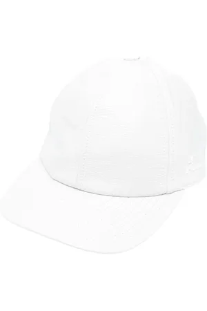 Courrèges Akcesoria, Kobieta, Biały, M, Bawełna, Czapka bawełniana z haftowanym logo