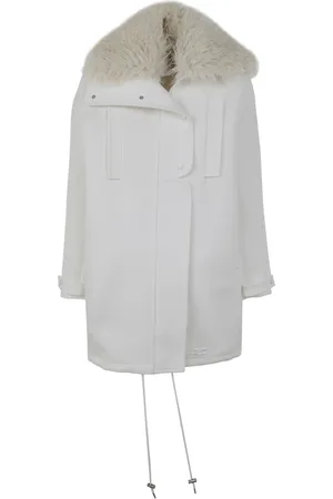 Courrèges Płaszcze, Kobieta, Biały, M, Poliester, Parka Tech Twill