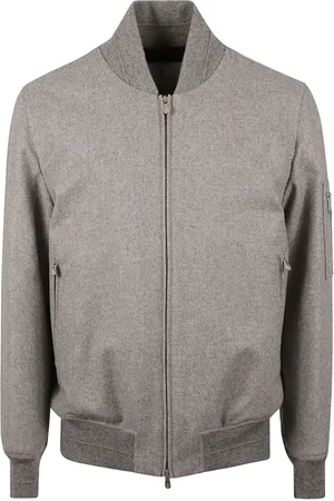 Brunello Cucinelli Kurtki, Mężczyzna, Szary, L, Wełna, Padded Jacket